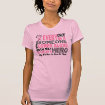 HERO COMES ALONG 1 Mother BREAST CANCER T-Shirts