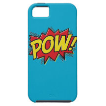 Hero Pow Burst iPhone Case- Blue iPhone 5 Case