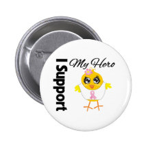 Hero Support Breast Cancer Pinback Buttons