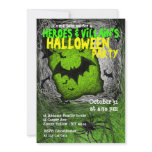 Hero Villian Halloween Party Invitation Bat