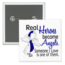 Heroes Become Angels ALS Pinback Buttons