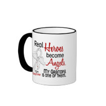 Heroes Become Angels Grandpa Lung Cancer Coffee Mug