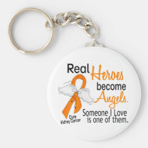 Heroes Become Angels Kidney Cancer Keychain