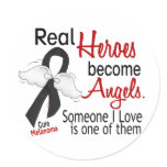 Heroes Become Angels Melanoma stickers