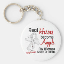 Heroes Become Angels Mother Lung Cancer Key Chain