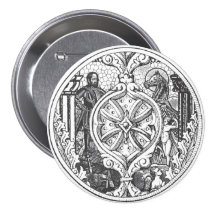 Heroes Stained Glass Shield Button