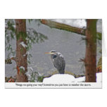 Heron in Snow Photos cards
