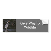 Heron Portrait Bumper Sticker