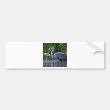 Heron Splash Bumper Sticker