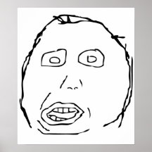 Herp Derp Idiot Rage Face Meme Posters