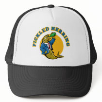Herring fish suit drinking beer bottle hat