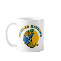 Herring fish suit drinking beer bottle mugs
