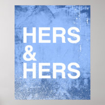 HERS AND HERS WHITE -.png Print