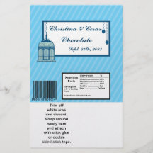 Hershey's Large Bar Wrapper Birdcage/Blue Stripes Flyer Design