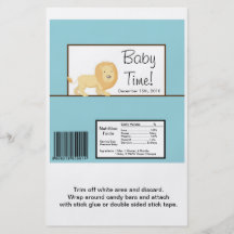 Hershey's Large Bar Wrapper Blue Jungle Lion Personalised Flyer