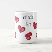 Herz Tasse, Kaffeebecher, Text änderbar, Muttertag