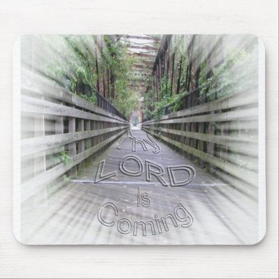 He's Coming Soon Mousepad by deesbasenjis