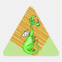 Hesitant Dragon Triangle Sticker