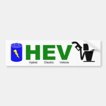 HEV colourful pump and battery Bumper Sticker
