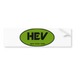 HEV hybrid electric vehicle Bumper Stickers