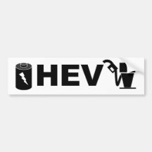 HEV pump and battery Bumper Stickers