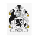 Hewes Family Crest postcards