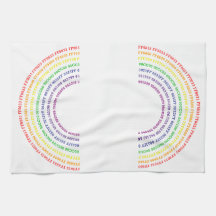 Hexadecimal Rainbow Hand Towel