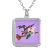 Hexe Besen witch broom Schmuck