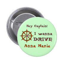 Hey Captain w name Pinback Button