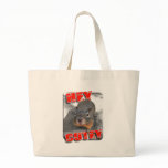 Hey cutey funny squirrel cute tote bag