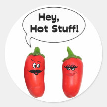 Hey, Hot Stuff! Chilies Sticker