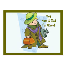 Hey Mum & Dad, I'm Home! Postcard