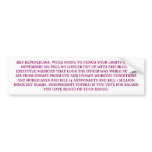 HEY REPUBLICANS !! YOU HAVE BLOOD ON YOUR HANDS bumper stickers