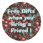 HH387_Blackfloralsateen, Free Gifts when you Br... Sticker