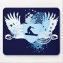 hi-fi snowboarding. traced in blue. mouse pads