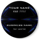 Hi Tec Futuristic Business Name Tag buttons