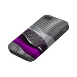 Hi Tech Futuristic Mod Mesh Chrome and Purple casemate cases