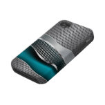 Hi Tech Futuristic Mod Mesh Chrome Peacock Blue casemate cases