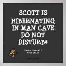 Hibernating Man Cave Print