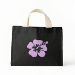 hibiscus aloha flower lavender canvas bags
