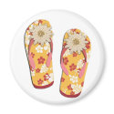 Hibiscus Beaded Flip Flops magnets