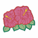 Hibiscus embroidered shirts