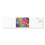 Hibiscus Fantasy Watercolor Bumper Sticker