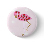 Hibiscus Flamingo button