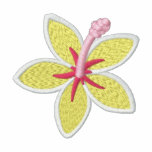 Hibiscus flower embroidered women's t-shirt embroidered shirts