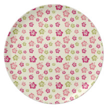 Hibiscus Flower Pattern Plate