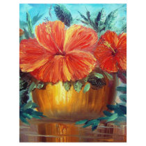 Hibiscus Flower Pot Art