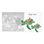 Hibiscus flower sea turtle, Photocards