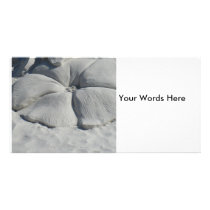 Hibiscus In sand Personalized Photo Card