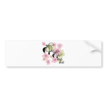 Hibiscus-Turtle-Family Bumper Sticker